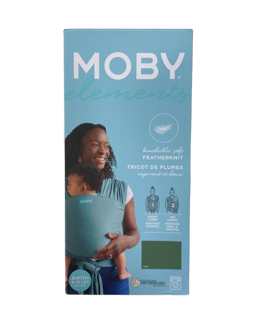 used Moby Elements Baby Wrap Carrier, Kiwi