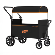 Shop Pamo Babe Wagon Stroller, Black with Orange Accents at GoodBuy Gear