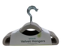 Shop Sprucely Velvet Hangers 20 Pack, Grey at GoodBuy Gear