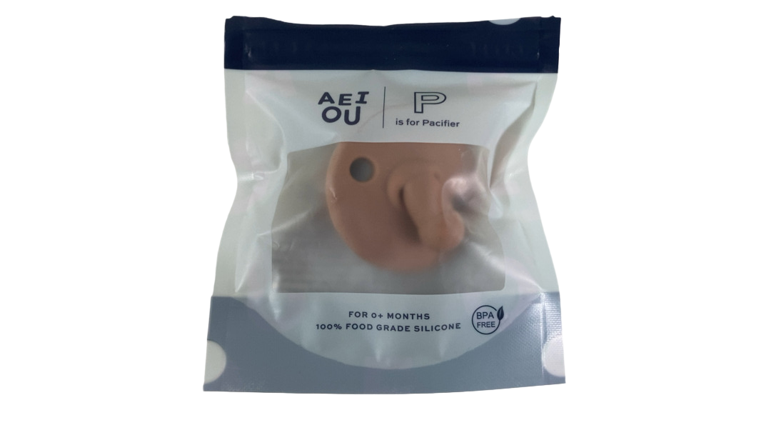 AEIOU Silicone Pacifier, 1 pack, Clay — GoodBuy Gear