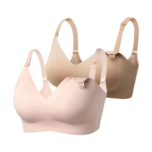 Shop Momcozy Ultra Soft & Omni Maternity Nursing Bra (2 Pack), Small, Oyster Pink/Maple Sugar at GoodBuy Gear