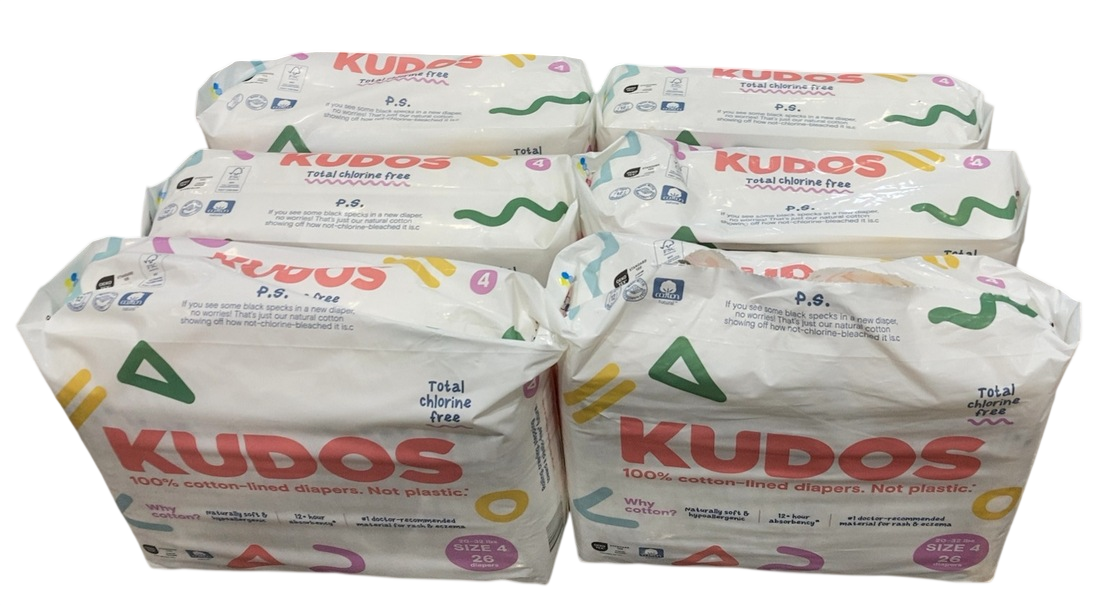 Shop Kudos Diapers, White, Size 4, 156 at GoodBuy Gear