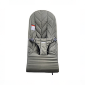 Shop BabyBjorn Bouncer Bliss, Dark Gray Frame, Dark Green Woven Petal Quilt at GoodBuy Gear