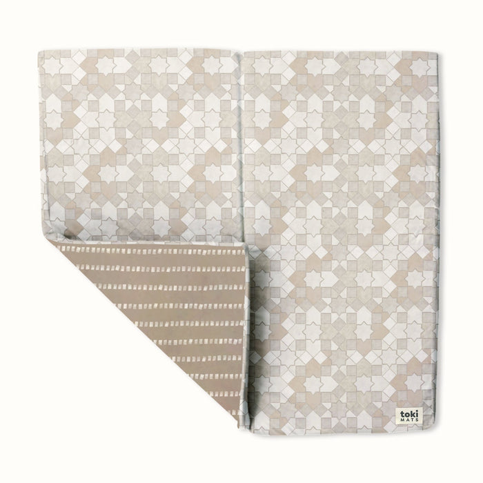 Toki Mats Padded Play Mat, Grey Mosaic Mat, Multiple Sizes