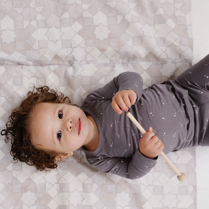 Toki Mats Padded Play Mat Cover, Grey Mosaic Cover