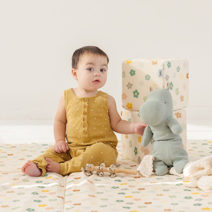 Toki Kids Playful Posies Organic Cotton Mat
