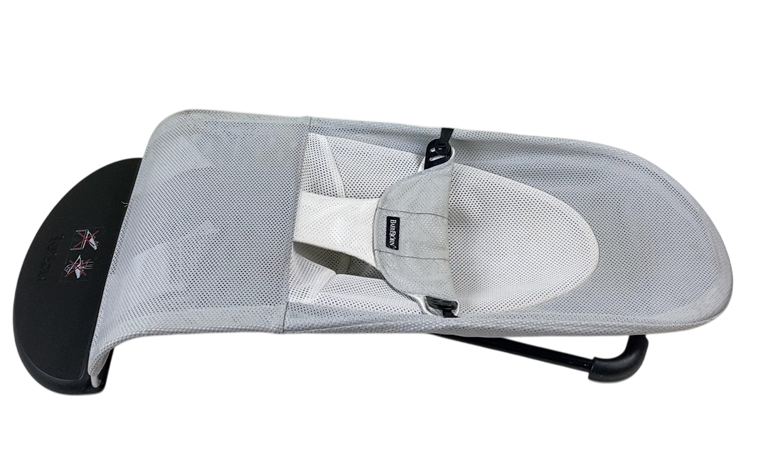 Shop BabyBjorn Bouncer Balance Soft, Black Frame, Silver White Mesh at GoodBuy Gear