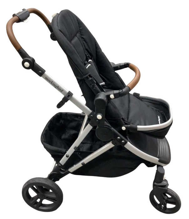 Shop Mockingbird 2.0 Single to Double Stroller Frame, 2025, Silver With Penny Leather at GoodBuy Gear