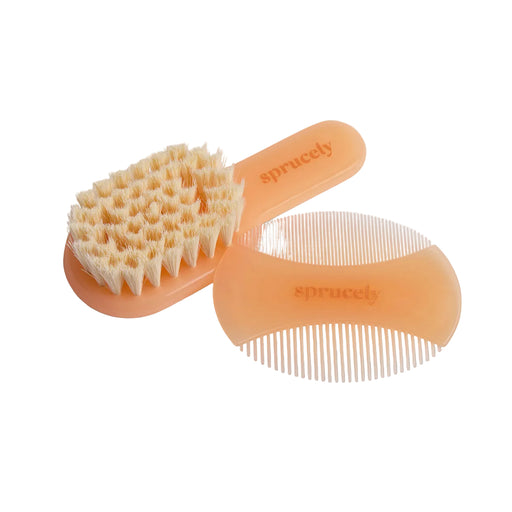 Shop Sprucely Brush And Comb Set, Cantaloupe at GoodBuy Gear