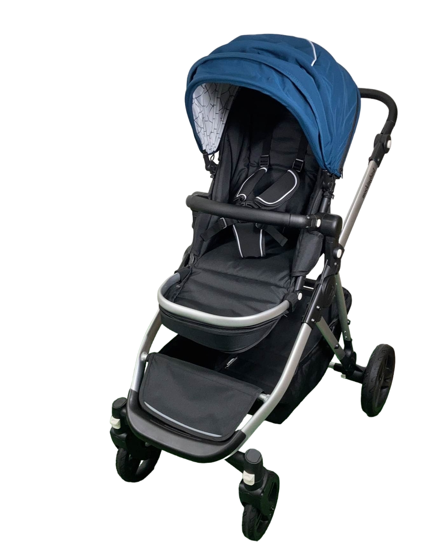 Mockingbird Single to Double 2.0 Stroller, Silver with Black Leather,