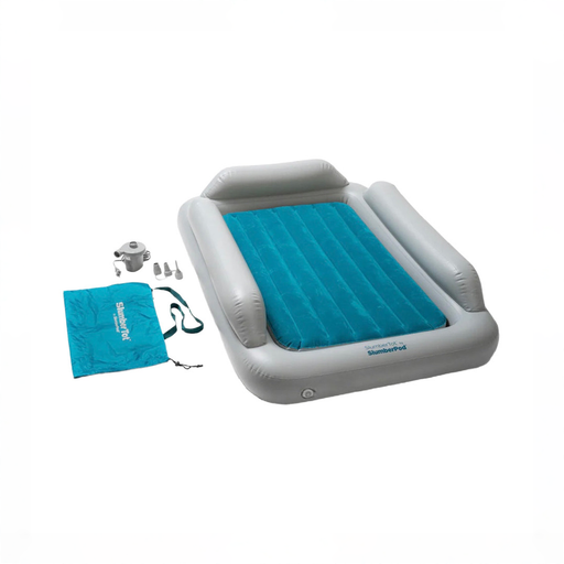 Shop SlumberPod SlumberTot Inflatable Toddler Bed, Gray/Teal at GoodBuy Gear