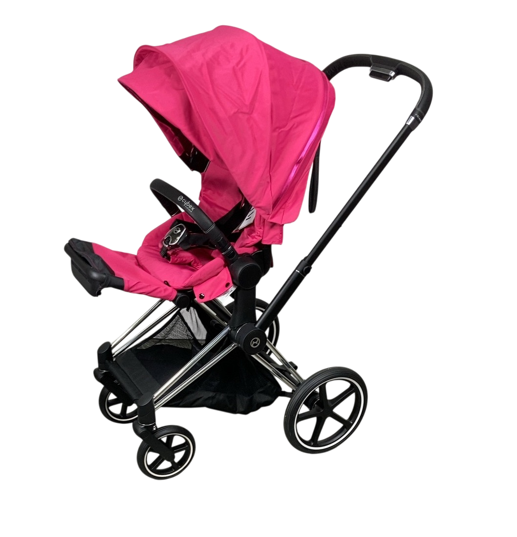Cybex PRIAM Stroller, 2019, Chrome With Black Details, Fancy Pink ...