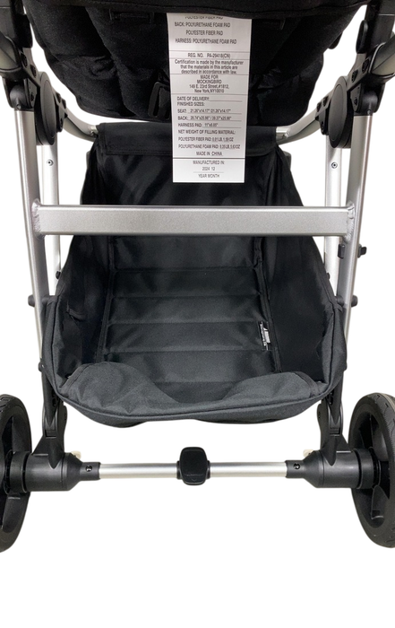 Shop Mockingbird Single to Double 2.0 Stroller, 2024, Black, Silver With Black Leather, Watercolor Drops at GoodBuy Gear