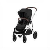Shop Cybex Gazelle S Modular Stroller, 2025, Moon Black, Silver Frame at GoodBuy Gear
