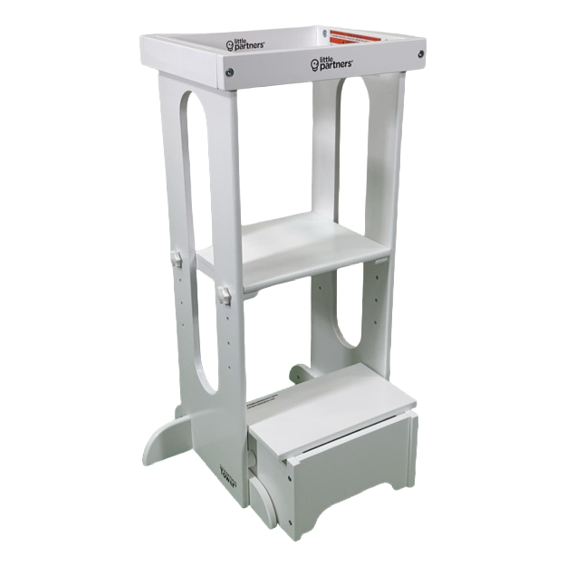 Shop Little Partners Explore 'N Store Learning Tower, Soft White at GoodBuy Gear