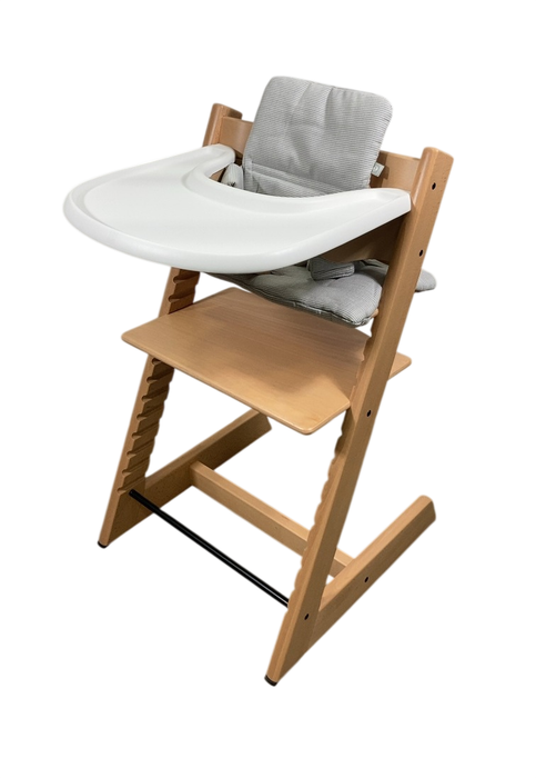 Shop Stokke Tripp Trapp High Chair Complete² + Newborn Set, Natural, Nordic Grey at GoodBuy Gear