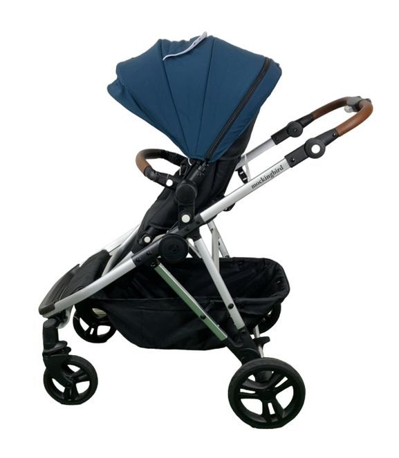 Shop Mockingbird Single to Double 2.0 Stroller, Sea, Watercolor Drops, Silver With Penny Leather, 2025 at GoodBuy Gear