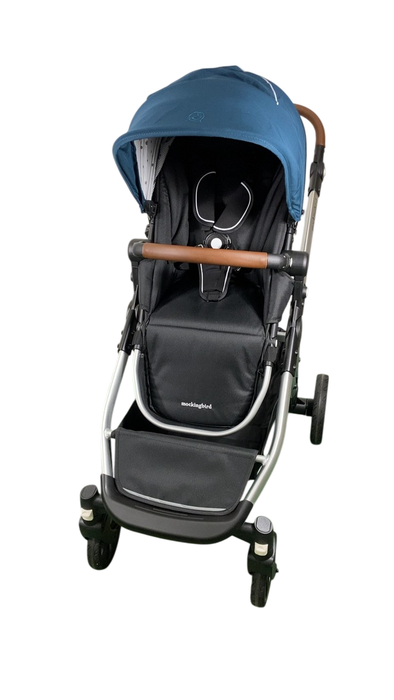 Shop Mockingbird Single to Double 2.0 Stroller, Sea, Watercolor Drops, Silver With Penny Leather, 2025 at GoodBuy Gear
