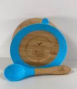 secondhand Avanchy Bamboo Bowl and Spoon Set, Blue