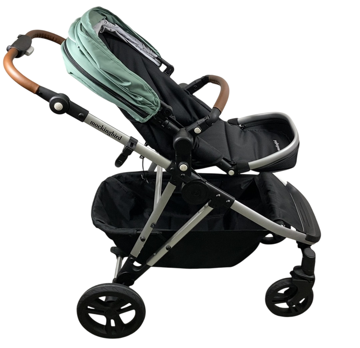 Shop Mockingbird Single to Double 2.0 Stroller, 2024, Sage, Silver With Penny Leather, Watercolor Drops at GoodBuy Gear