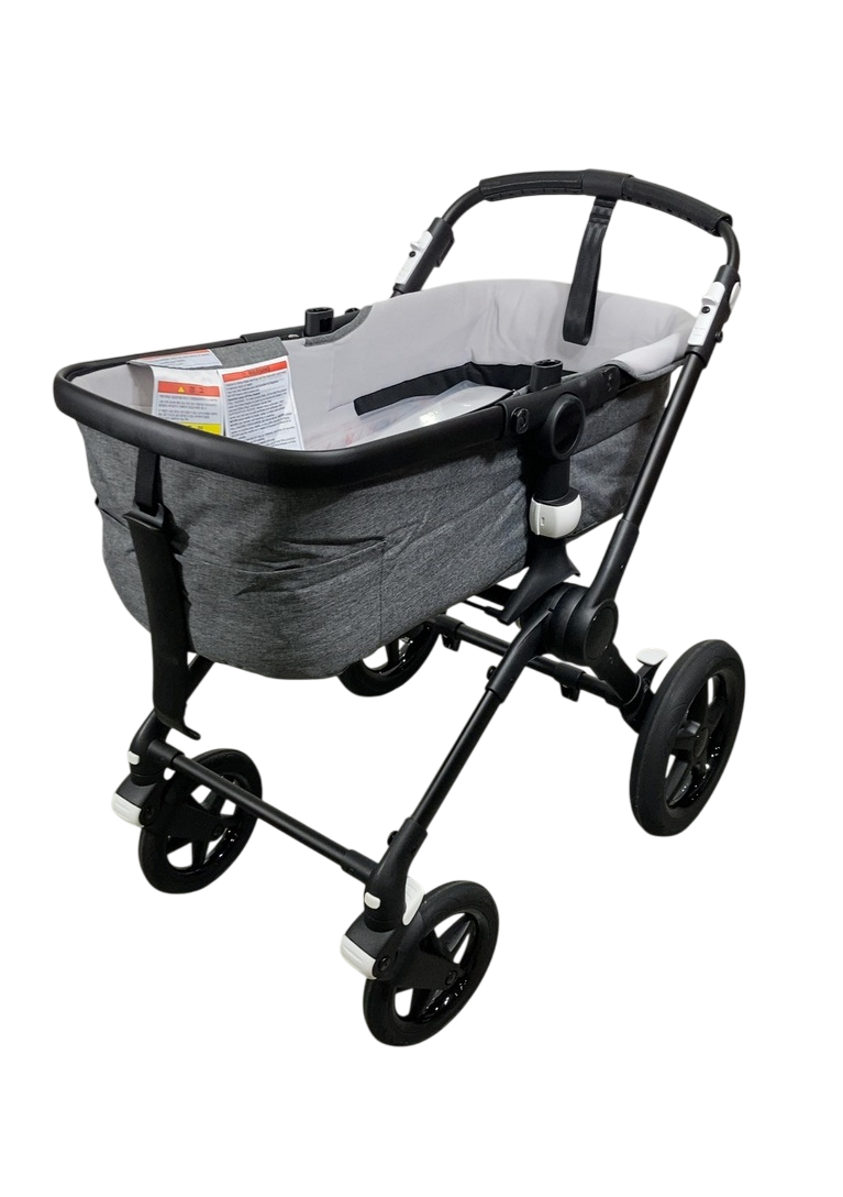 Bugaboo Fox 3 Stroller, 2021, Black, Grey Melange, No Canopy