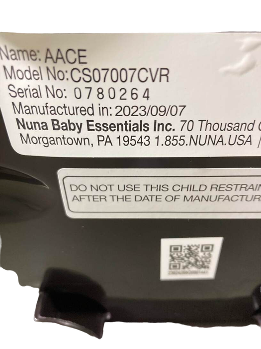 Nuna Aace Booster Seat, Caviar, 2023