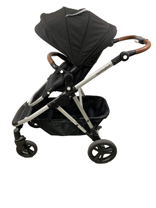 secondhand Mockingbird Single to Double 2.0 Stroller, 2023, Silver with Penny Leather, Windowpane, Black