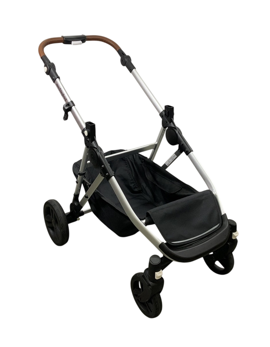 Shop Mockingbird 2.0 Single to Double Stroller Frame, 2024, Silver With Penny Leather at GoodBuy Gear