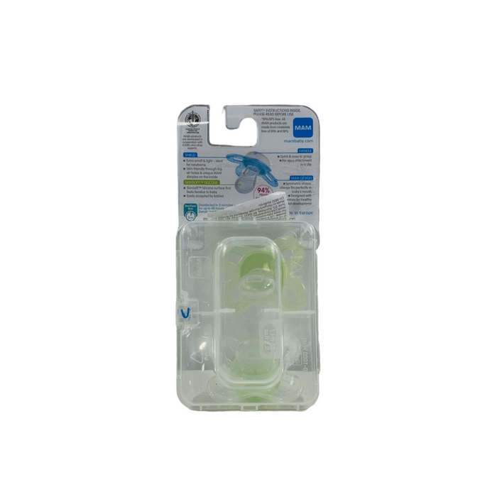 MAM Original Newborn Pacifier 2 Pack, Clear