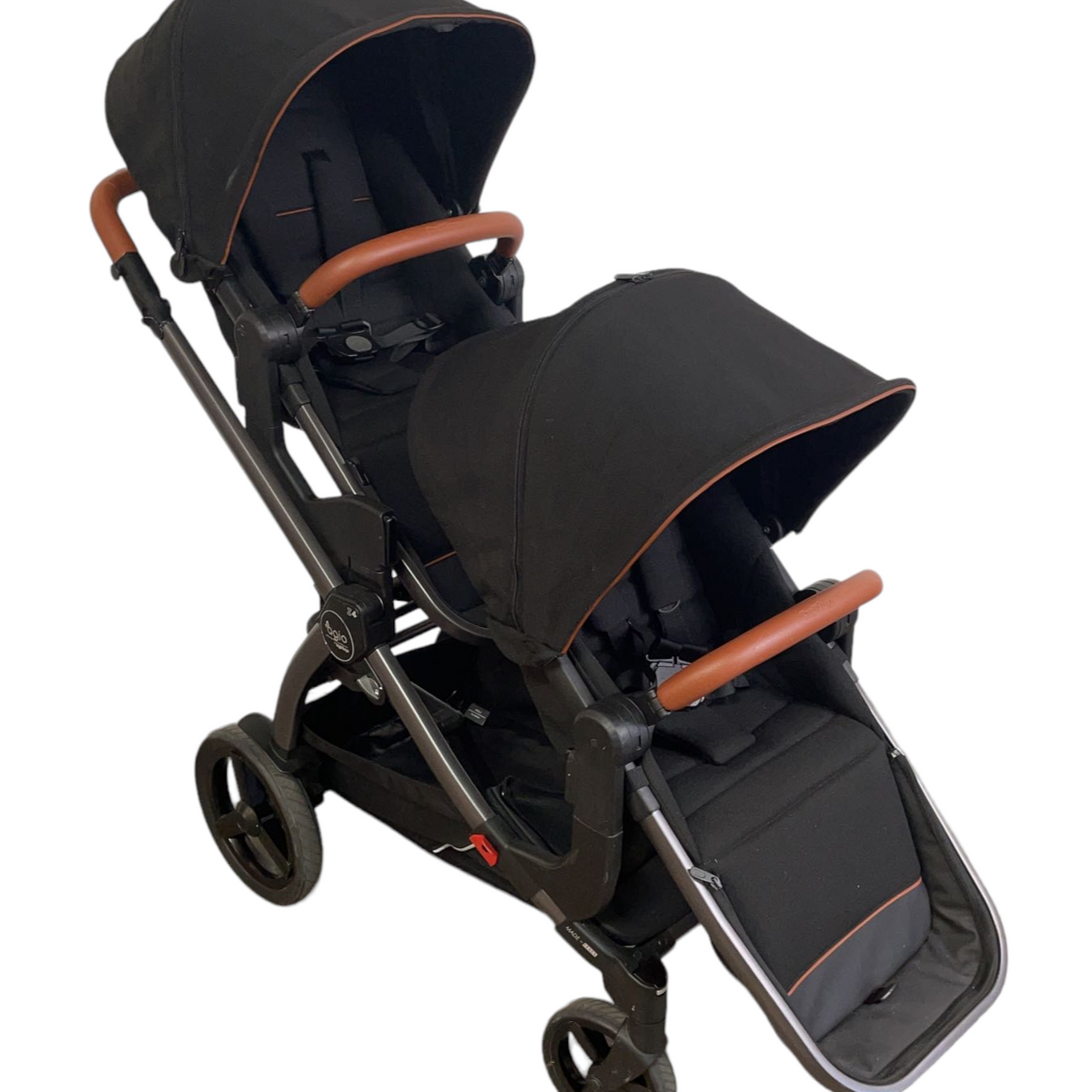 Peg Perego Agio Z4 Double Stroller, 2021, Black Pearl