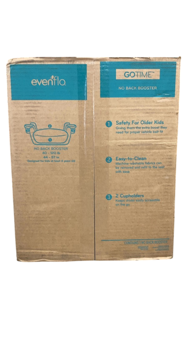 Shop Evenflo GoTime No Back Booster Car Seat, 2025, Static Black at GoodBuy Gear