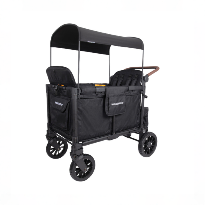 Shop Wonderfold W4 Luxe Pro Stroller Wagon, 2025, Jet Black at GoodBuy Gear