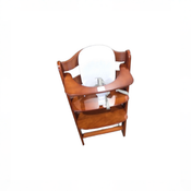 Shop Hauck Alpha+ Adjustable Wooden High Chair Set, Walnut, White Set, Without Cushion at GoodBuy Gear