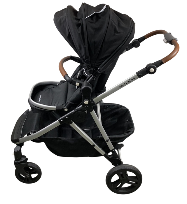 Shop Mockingbird Single to Double 2.0 Stroller, 2025, Black, Silver With Penny Leather, Windowpane at GoodBuy Gear
