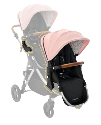 Shop Mockingbird 2nd Seat Kit 2.0, Bloom, Silver With Penny Leather, Windowpane at GoodBuy Gear
