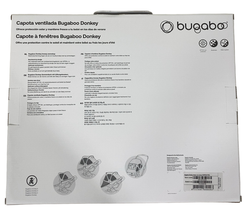 Shop Bugaboo Donkey Breezy Sun Canopy, Morning Pink at GoodBuy Gear