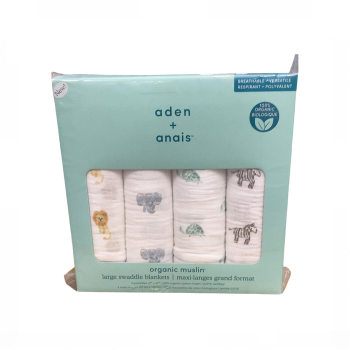 Shop Aden + Anais Cotton Muslin Swaddles Pack of 4, Animal Kingdom at GoodBuy Gear