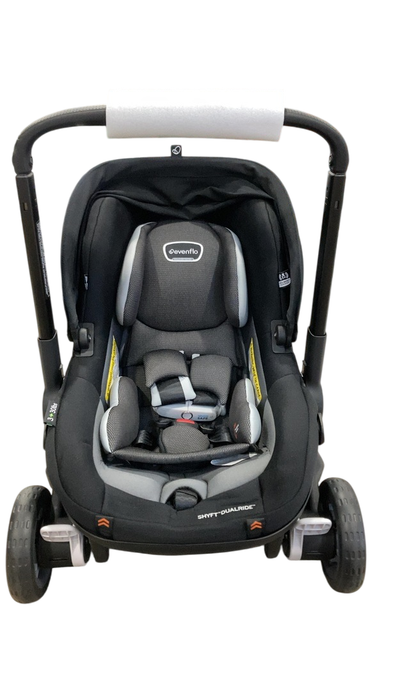 Shop Evenflo Gold Shyft Dual Ride Infant Car Seat Stroller Combo, Onyx, 2024, with Carryall Storage and Extended Canopy at GoodBuy Gear