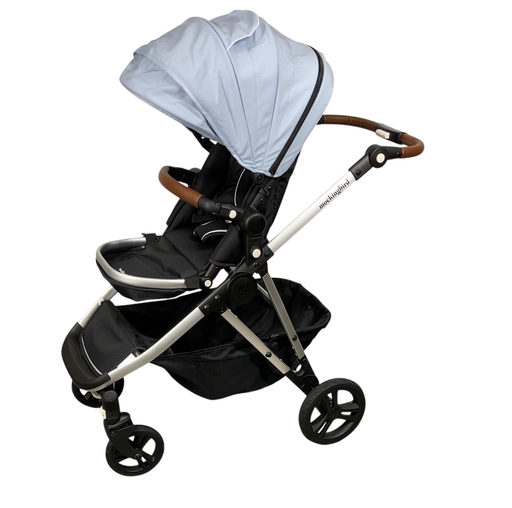 Shop Mockingbird Single to Double 2.0 Stroller, Sky, Watercolor Drops, Silver With Penny Leather, 2024 at GoodBuy Gear
