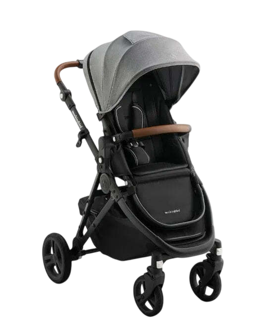 Shop Mockingbird Single to Double 3.0 Stroller, 2025, Heather Grey, Charcoal with Penny Leather at GoodBuy Gear