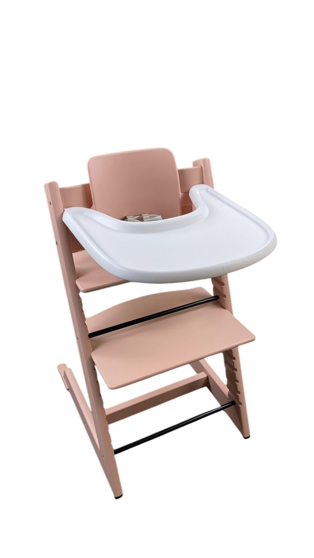 Stokke Tripp Trapp High Chair with Baby Set and Tray, Serene Pink, Ser