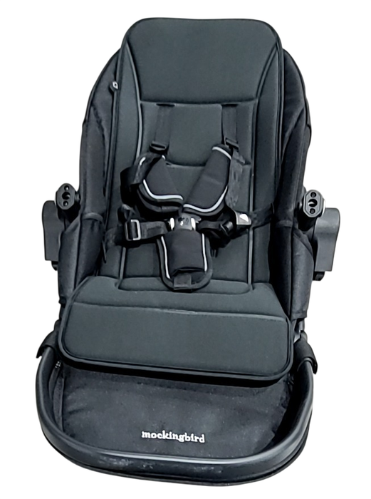 Shop Mockingbird Single to Double 3.0 Stroller, 2025, Charcoal with Penny Leather, Solid Black at GoodBuy Gear