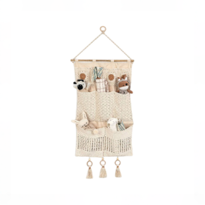 Shop Crane Baby Willow Wall Storage Organizer With Pockets, Natural at GoodBuy Gear