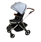 Shop Mockingbird Single to Double 2.0 Stroller, 2025, Silver With Penny Leather, Sky, Watercolor Drops at GoodBuy Gear