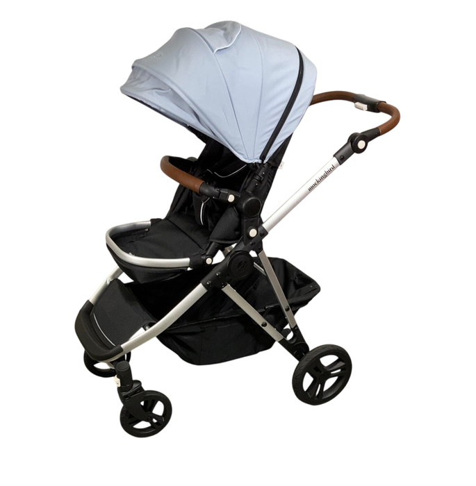 Shop Mockingbird Single to Double 2.0 Stroller, 2025, Silver With Penny Leather, Sky, Watercolor Drops at GoodBuy Gear