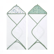 Shop Aden + Anais Essentials Cotton Muslin Hooded Towel, 2 Pack, Dinotime at GoodBuy Gear