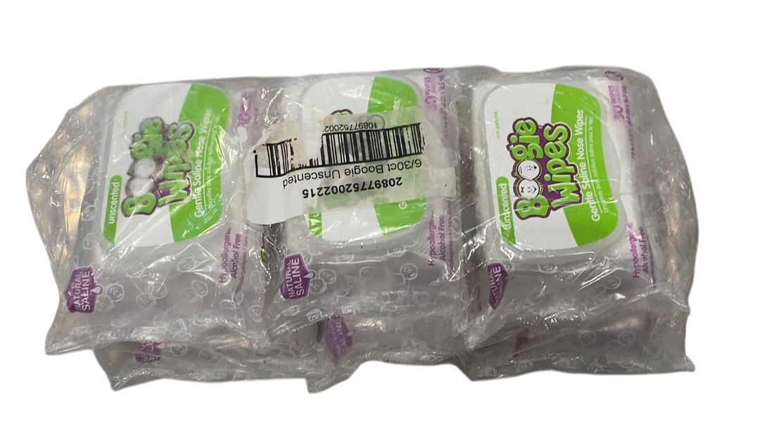 Shop Boogie Wipes Gentle Saline Nose Wipes, 30 Count, 6 Pack, Unscented at GoodBuy Gear