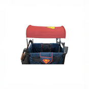 Shop DRAFT - Wonderfold W2 Luxe Pro Double Stroller Wagon, 2 Seater, Red/Blue/Yellow, Superman at GoodBuy Gear