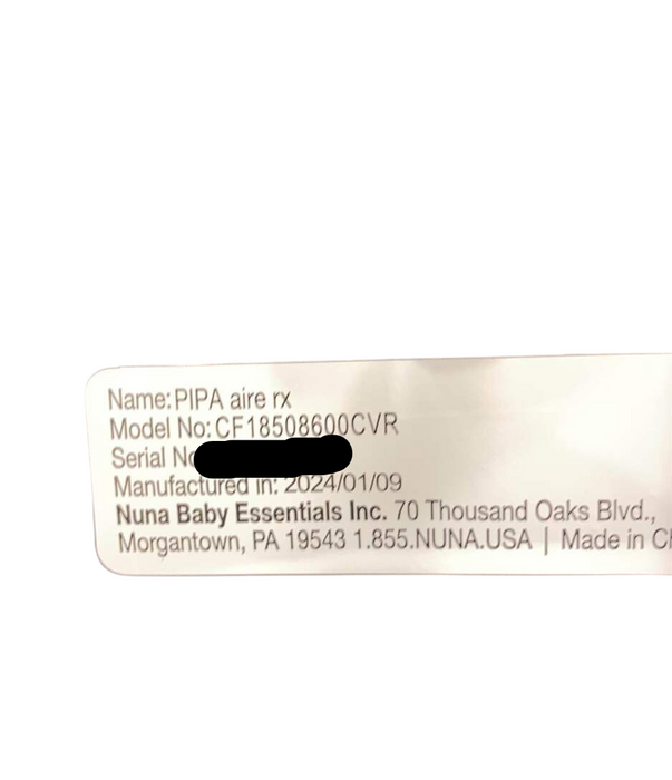 Shop Nuna Pipa Aire RX Infant Car Seat, 2024, Caviar at GoodBuy Gear