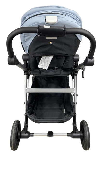 Shop Mockingbird Single to Double 2.0 Stroller, 2025, Silver With Black Leather, Sky, Windowpane at GoodBuy Gear
